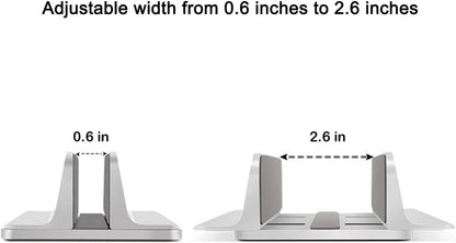 Laptop Stand, Cradle for Laptops, Adjustable Dock, Holder for Macbook Dell Hp Surface Ipad - Silver