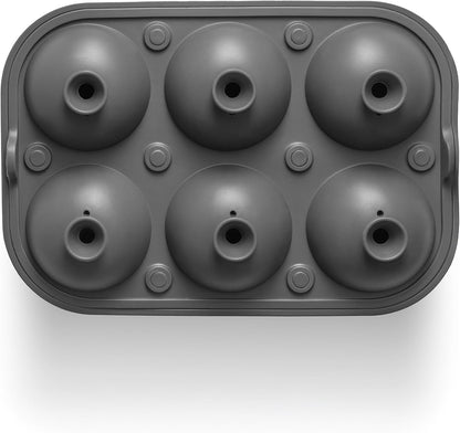 Sphere Ice Mold - Ball Ice Cube Tray for Whiskey, Slow-Melting, 100% Silicone, No-Plastic, Easy Release, Ideal for Gifting and Elevating Cocktails