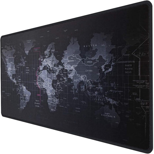 Large Gaming Mouse Map Pad 800×300×2MM (31.50X11.81X0.08 Inch),With Non-Slip Base,Waterproof and Foldable Pad,Desktop Pad Suitable for Gamers,Suitable for Desktop,Office and Home,Black
