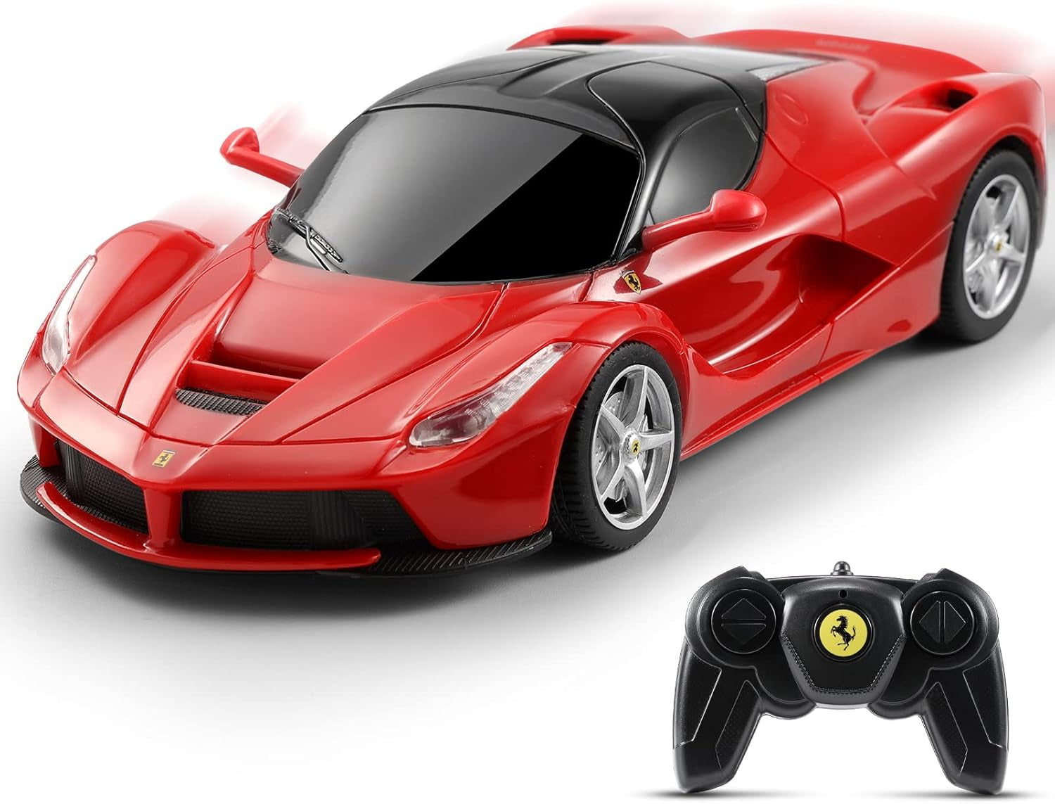 X Rastar Ferrari Toy Car 1:24 Remote Control Laferrari Race Car, Licensed RC Hobby Model Vehicle for Boys Kids and Adults, Red