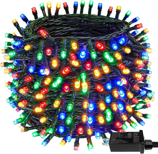 String Lights LED Multicolor Christmas Light, String Twinkle Light Tree Decor Plug in for Inoor Outdoor with 8 Modes,Waterproof Outdoor Lights for Christmas Decorations