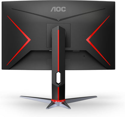 C27G2Z 27" Curved Frameless Ultra-Fast Gaming Monitor, FHD 1080P, 0.5Ms 240Hz, Freesync, 2X HDMI 2.0, 1X Display Port, Height Adjustable, Xbox PS5 Switch Ready, 3-Year Zero-Bright-Dot
